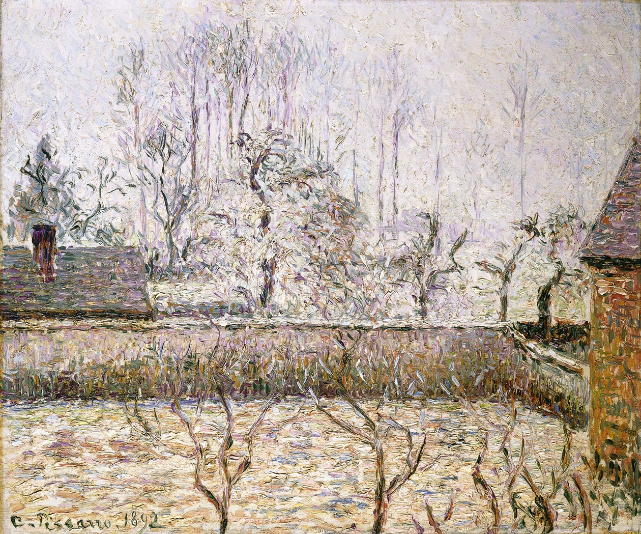 Landschaft mit Frost und Nebel, Eragny von Camille Jacob Pissarro