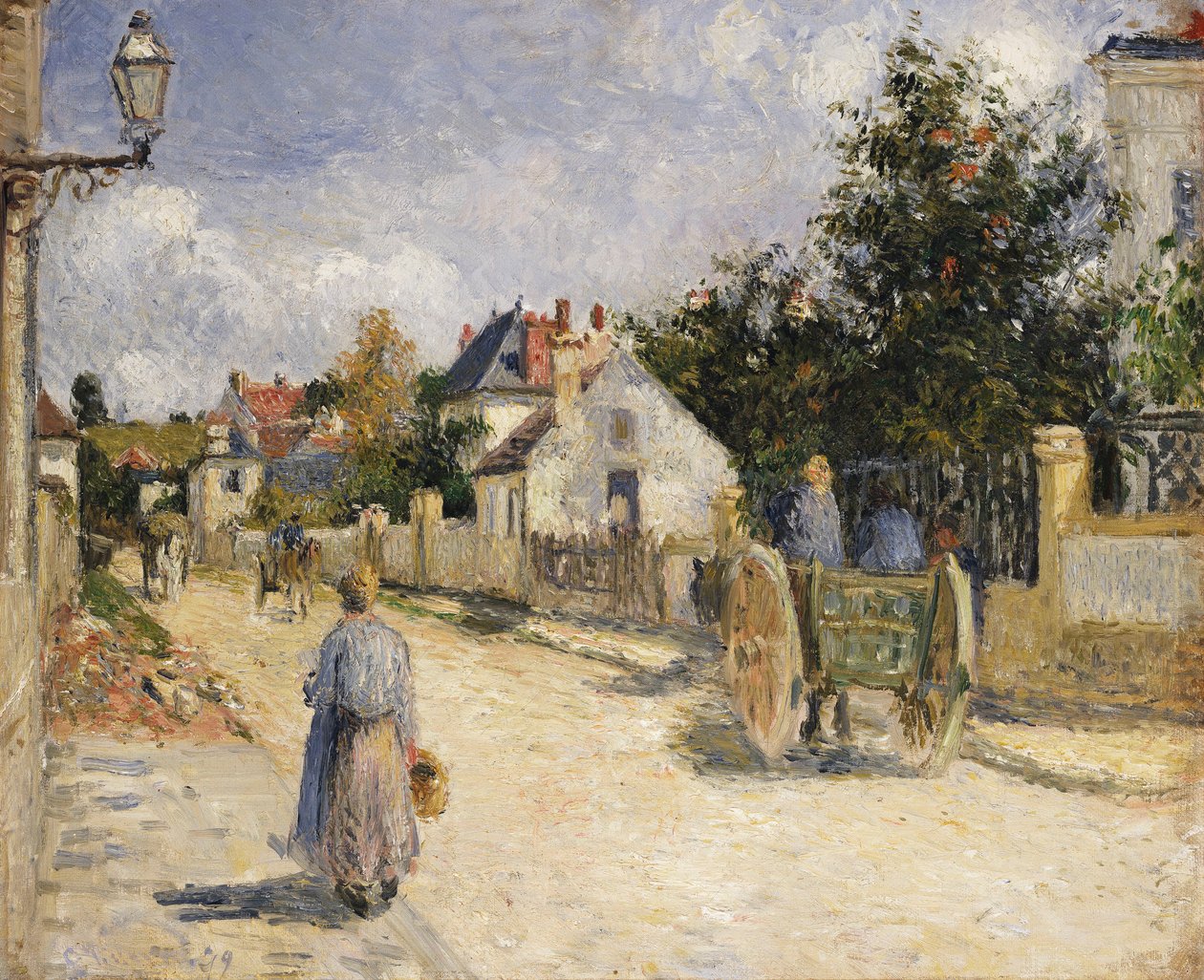 Straße in Pontoise, 1879 von Camille Jacob Pissarro