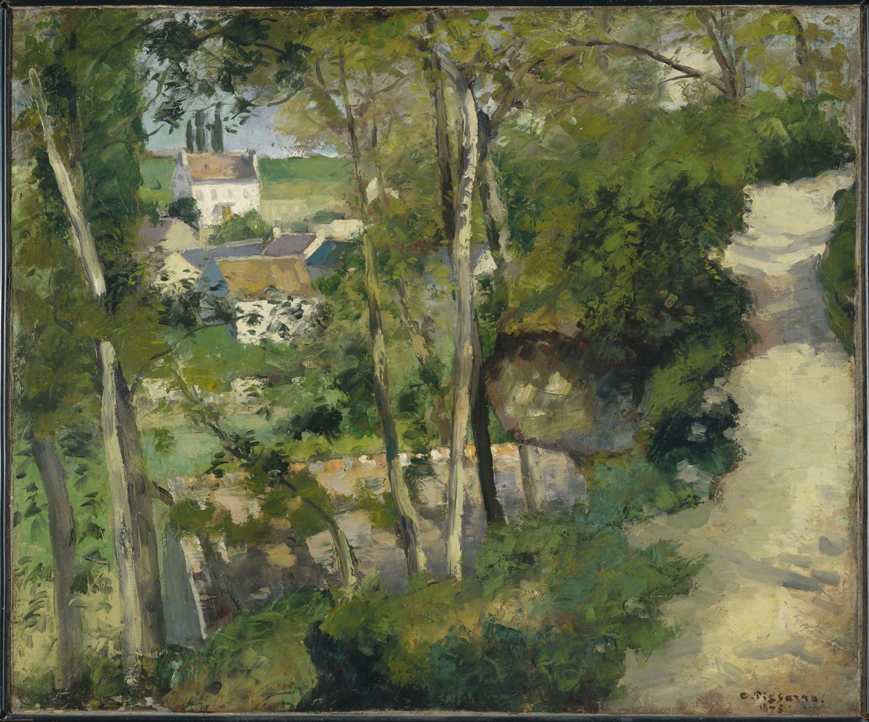 Der Aufstieg, Rue de la Côte-du-Jalet, Pontoise, 1875 von Camille Jacob Pissarro