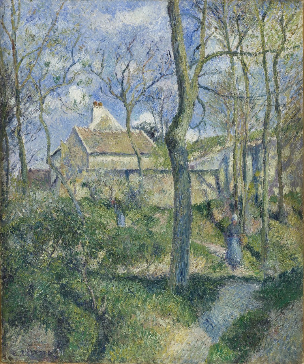 Der Weg zu Les Pouilleux, Pontoise, 1881 von Camille Jacob Pissarro