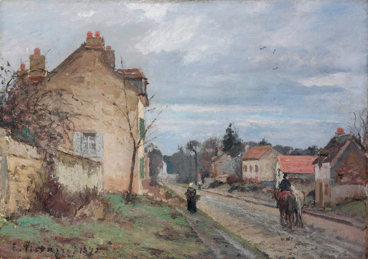 Die Straße nach Louveciennes; La route de Louveciennes, 1872 von Camille Jacob Pissarro