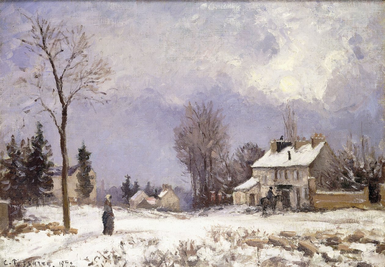 Die Straße von Versailles in Saint-Germain in Louveciennes, 1872 von Camille Jacob Pissarro