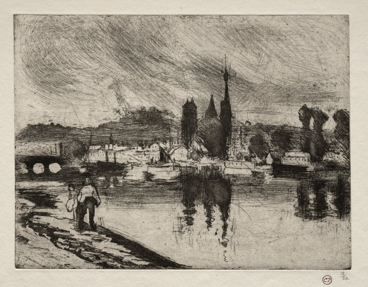 Ansicht von Rouen, 1884 von Camille Jacob Pissarro