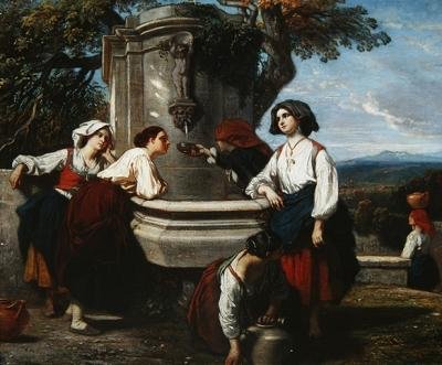 Ossaloise Frauen am Brunnen, ca. 1845 von Camille Joseph Etienne Roqueplan