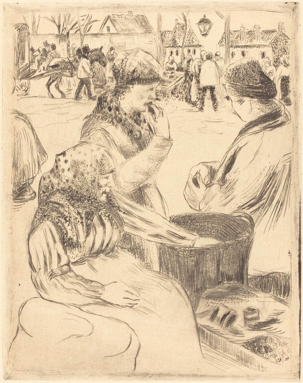 Kastanienverkäufer, 1878 von Camille Pissarro
