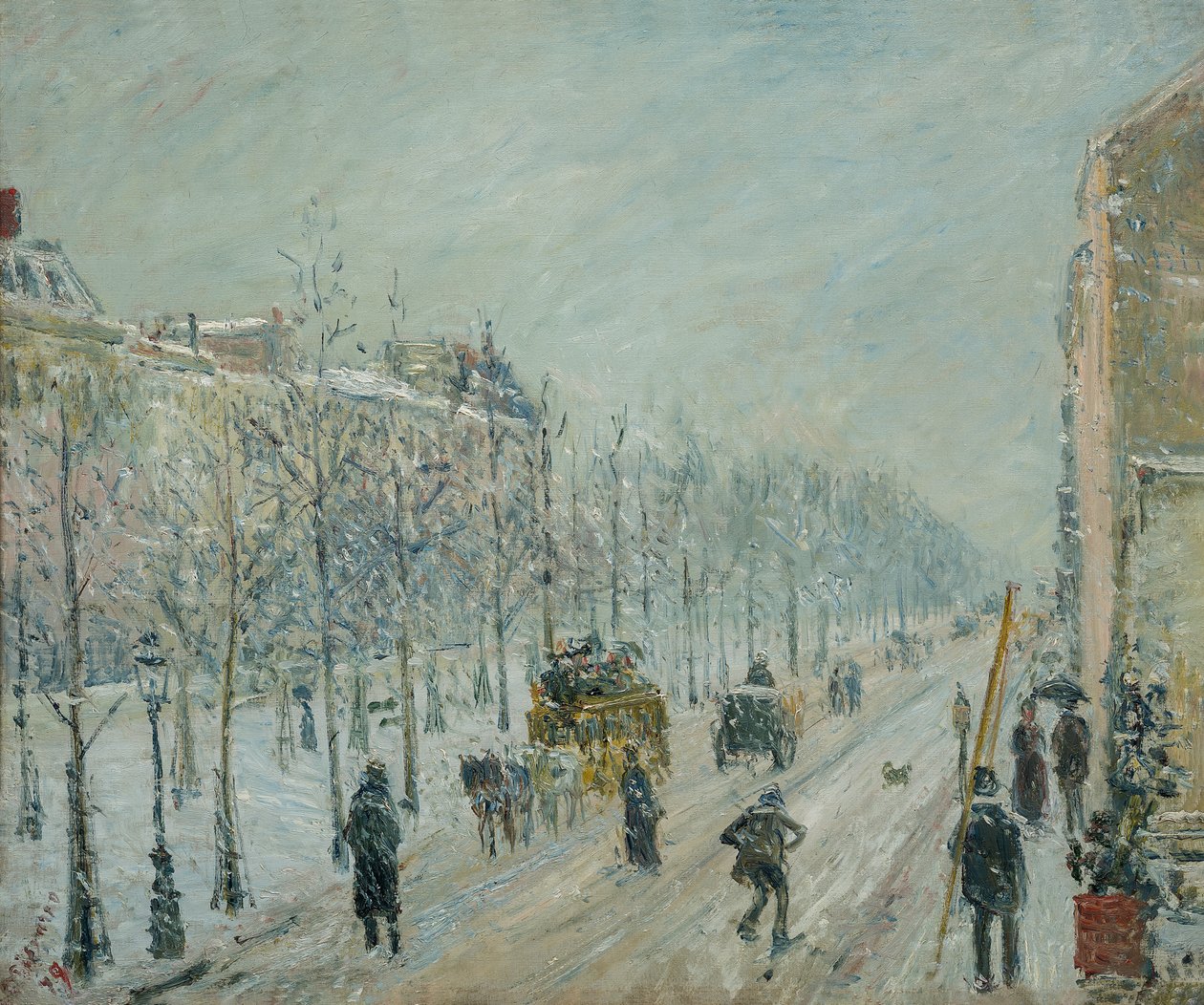 Die äußeren Boulevards. Schneeeffekt von Camille Pissarro