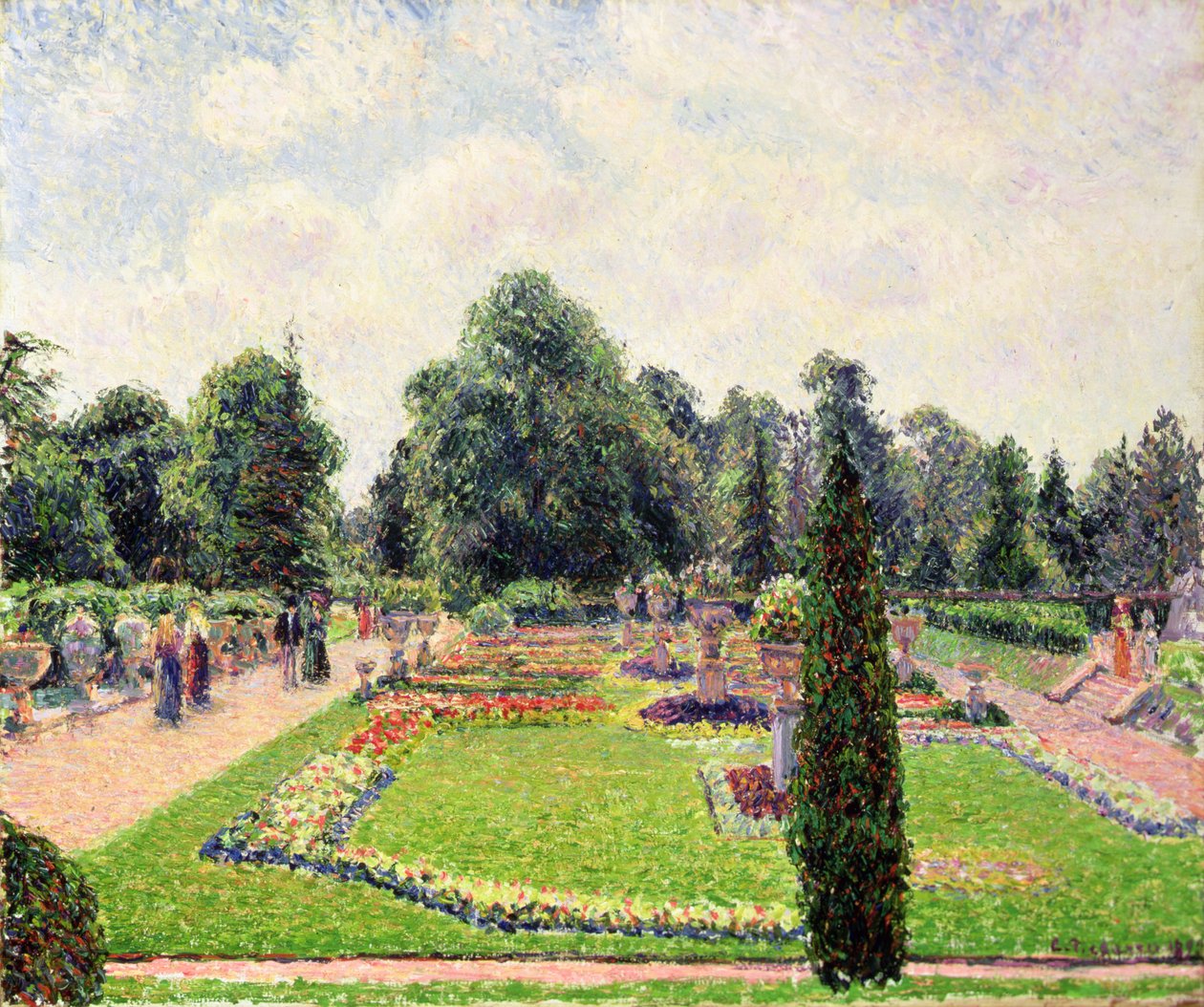 Kew Gardens - Weg zum Großen Gewächshaus von Camille Jacob Pissarro