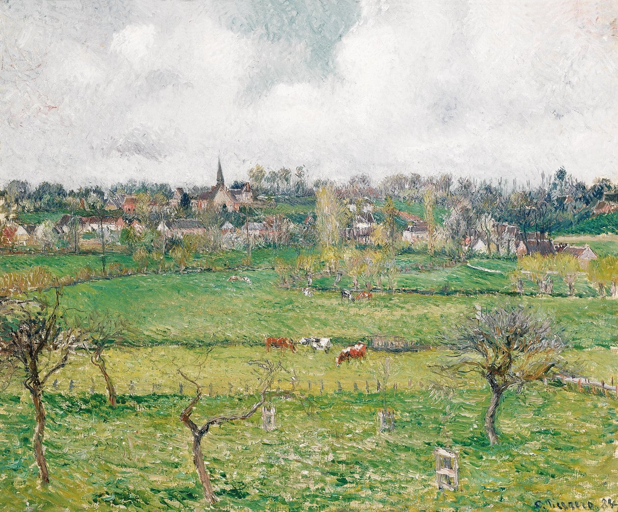 Ansicht von Bazincourt von Camille Pissarro