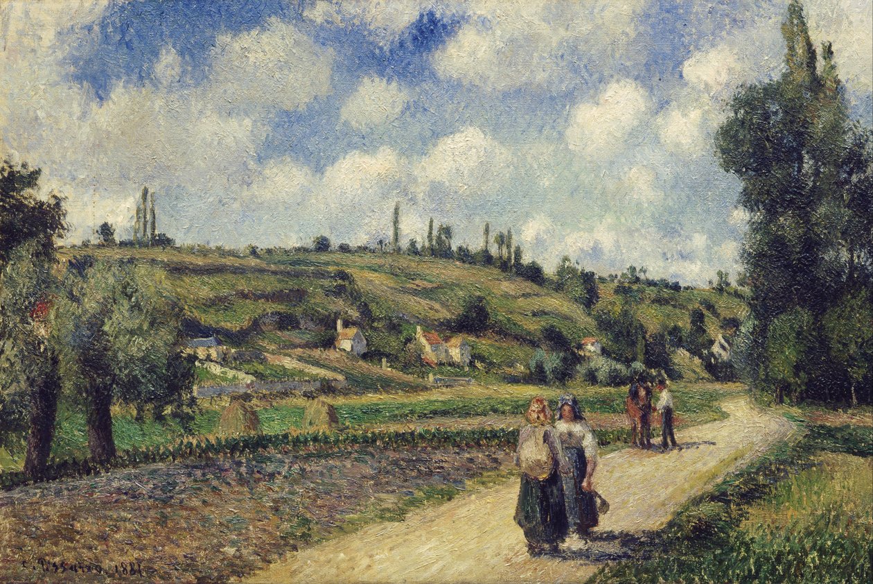 Landschaft bei Pontoise, die Auvers-Straße, 1881 von Camille Pissarro