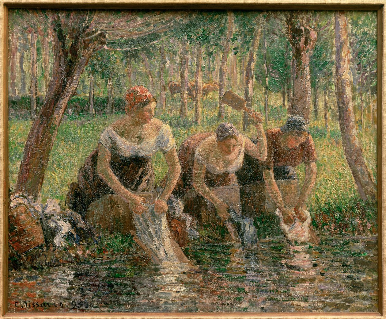 Die Wäscherinnen von Camille Pissarro