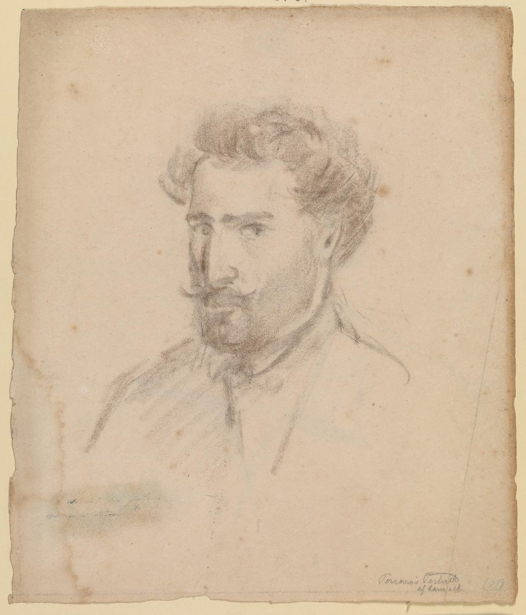 Selbstporträt, Dreiviertelprofil nach links (Caracas (?) 1853/54) von Camille Pissarro