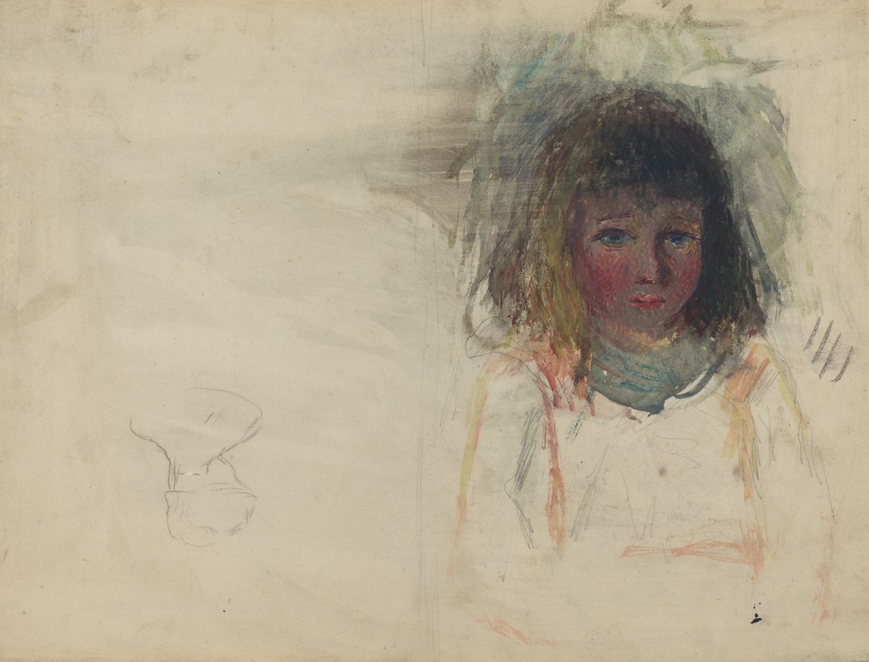 Der Sohn des Künstlers Georges (verso), ca. 1880 von Camille Pissarro