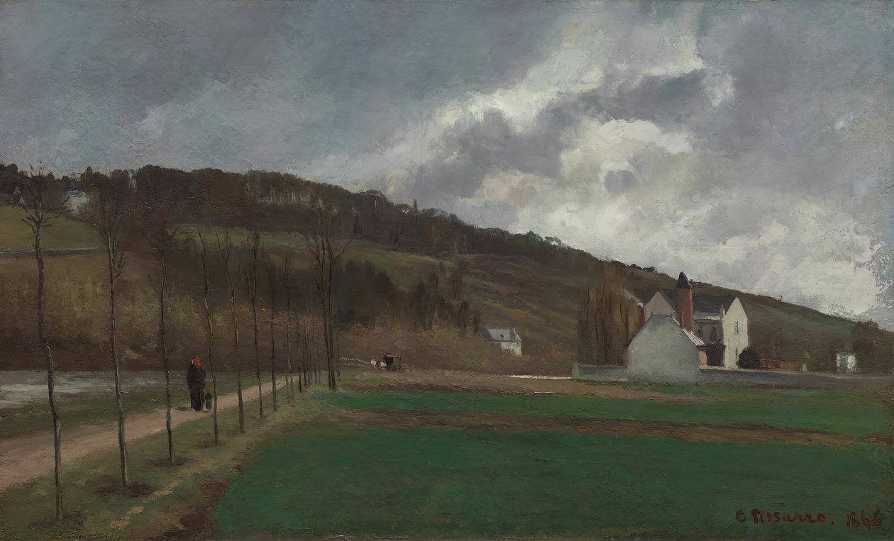 Die Ufer der Marne im Winter, 1866 von Camille Pissarro