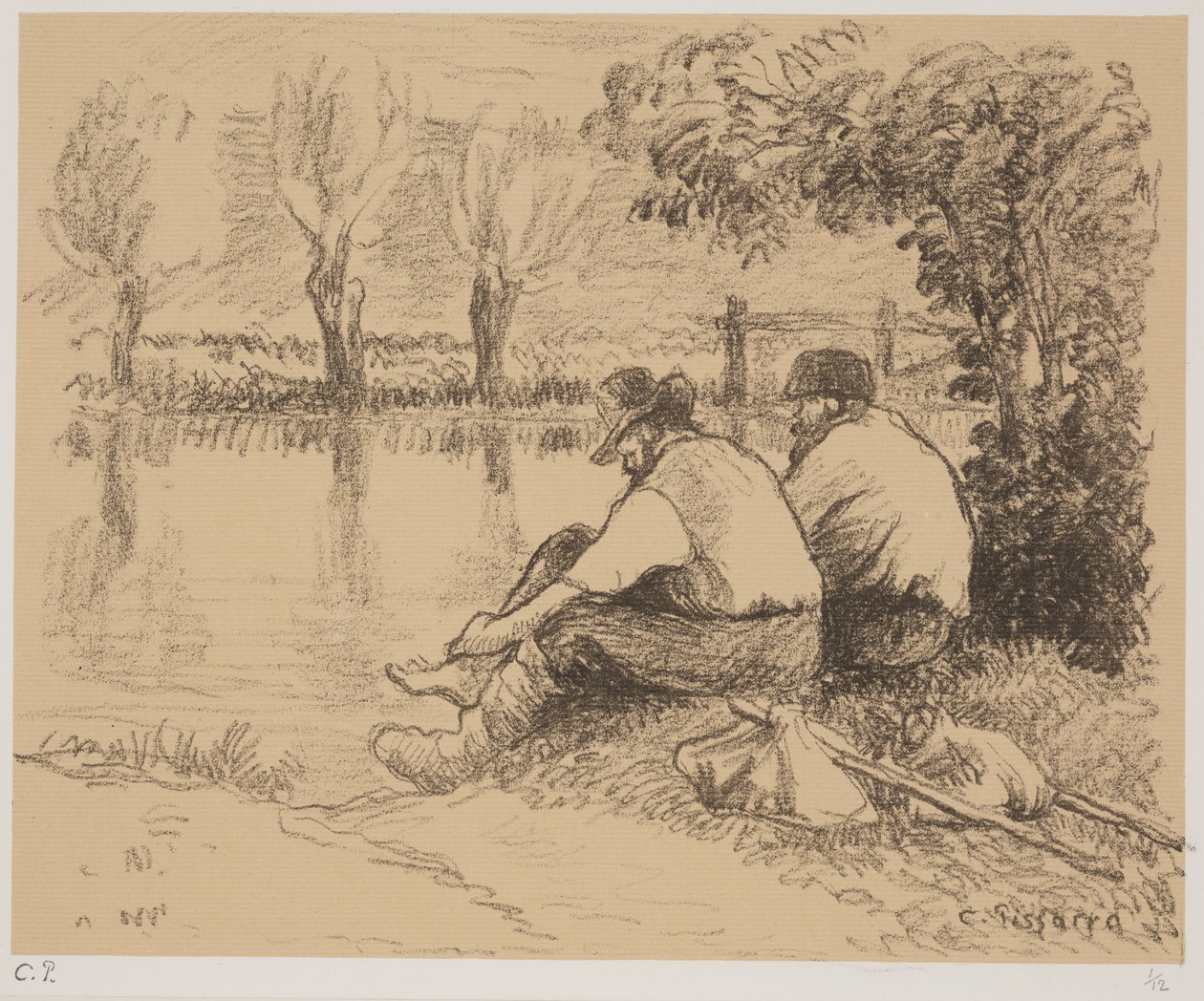 Die Landstreicher, ca. 1894 von Camille Jacob Pissarro