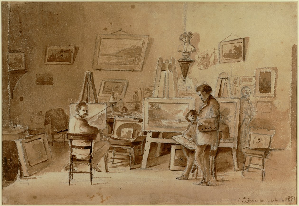 Das Atelier des Künstlers, Caracas, Venezuela Skizze von Camille Pissarro