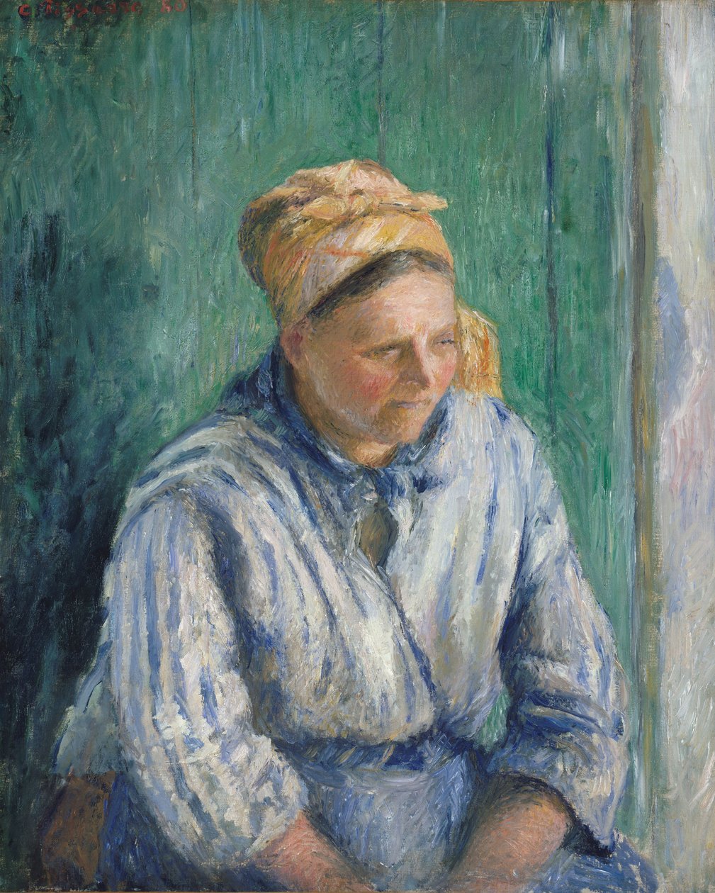 Wäscherin, Studie von Camille Jacob Pissarro