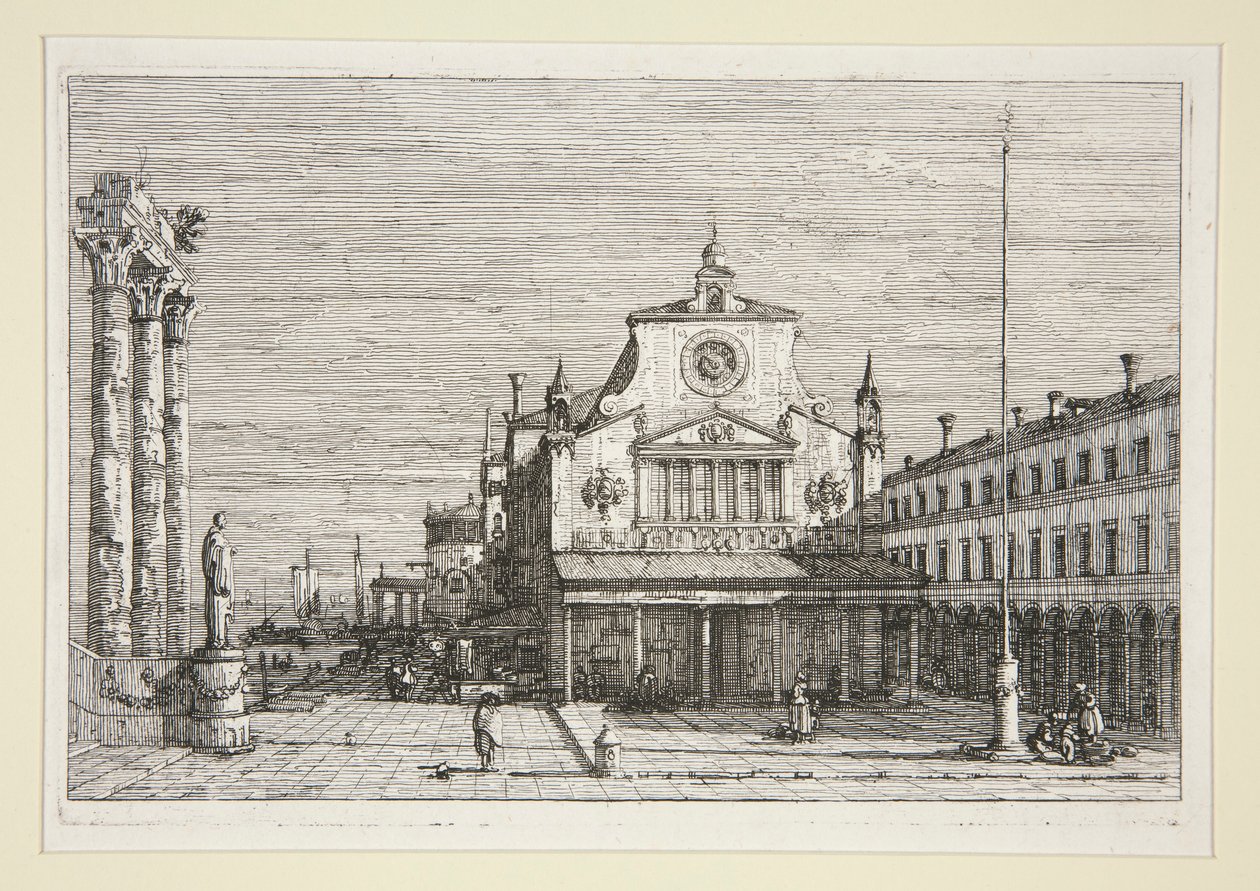 Imaginäre Ansicht von S. Giacomo Di Rialto, aus der Serie Vedute (Ansichten) von Canaletto (Giovanni Antonio Canal)