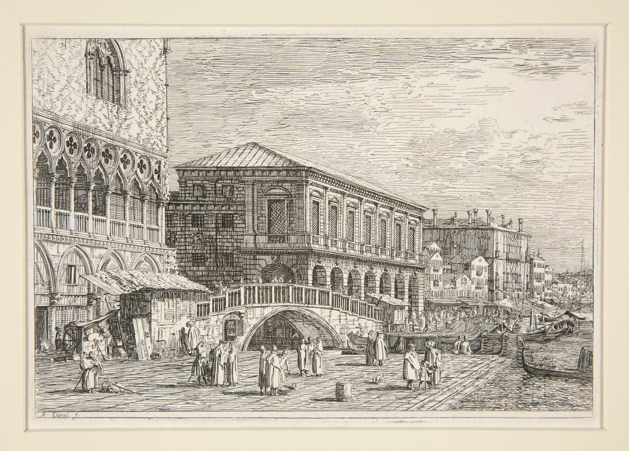 Le Preson, V., aus der Serie Vedute (Ansichten) von Canaletto (Giovanni Antonio Canal)
