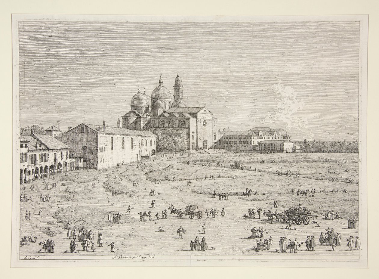 S. Giustina in Prà della Valle, aus der Serie Vedute (Ansichten) von Canaletto (Giovanni Antonio Canal)