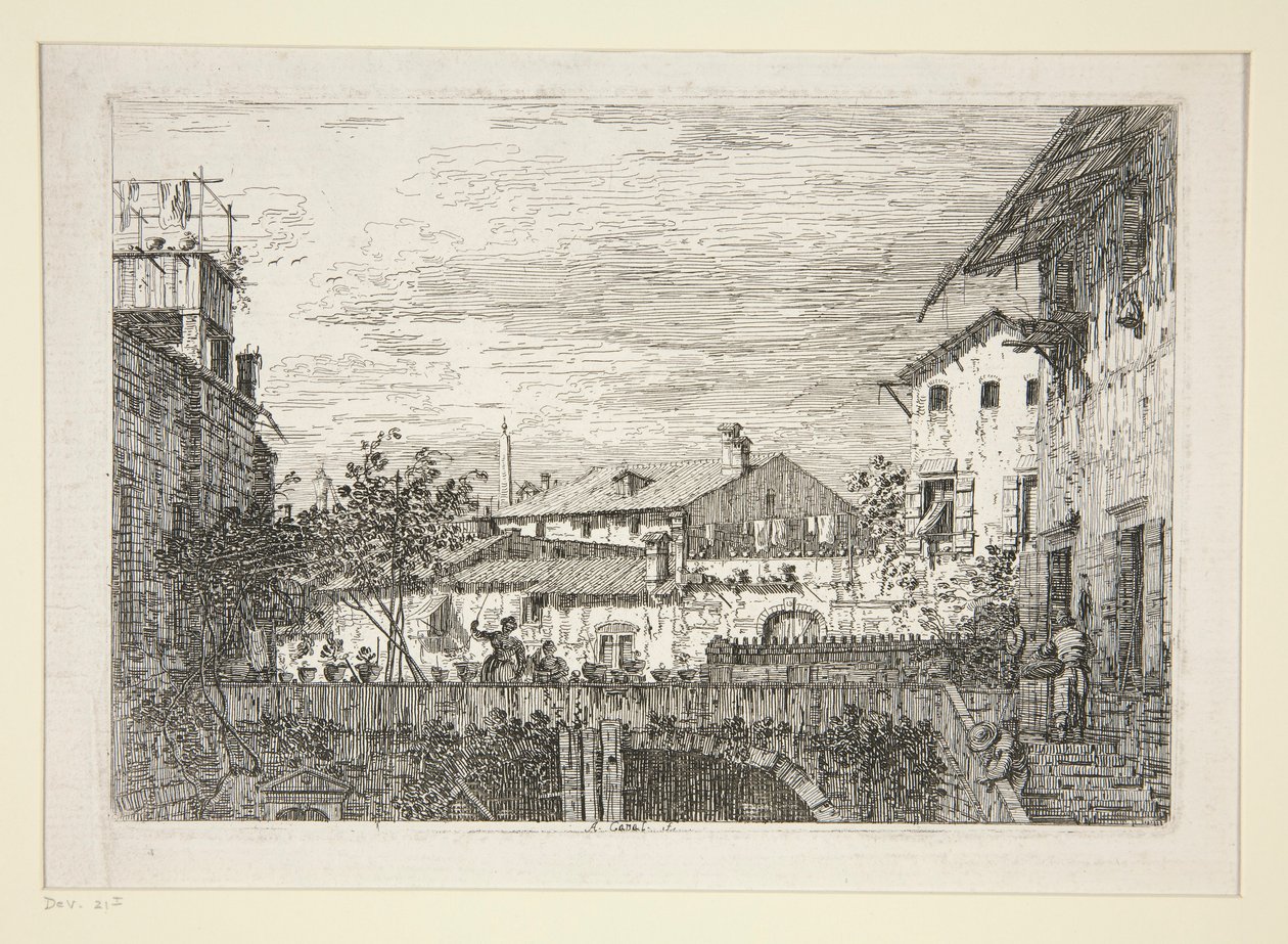 Die Terrasse, aus der Serie Vedute von Canaletto (Giovanni Antonio Canal)