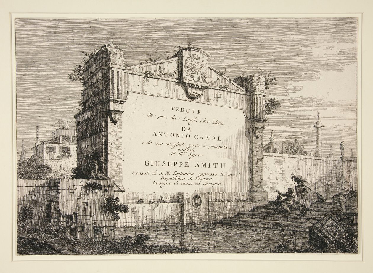 Titelblatt, aus der Serie Ansichten von Canaletto (Giovanni Antonio Canal)