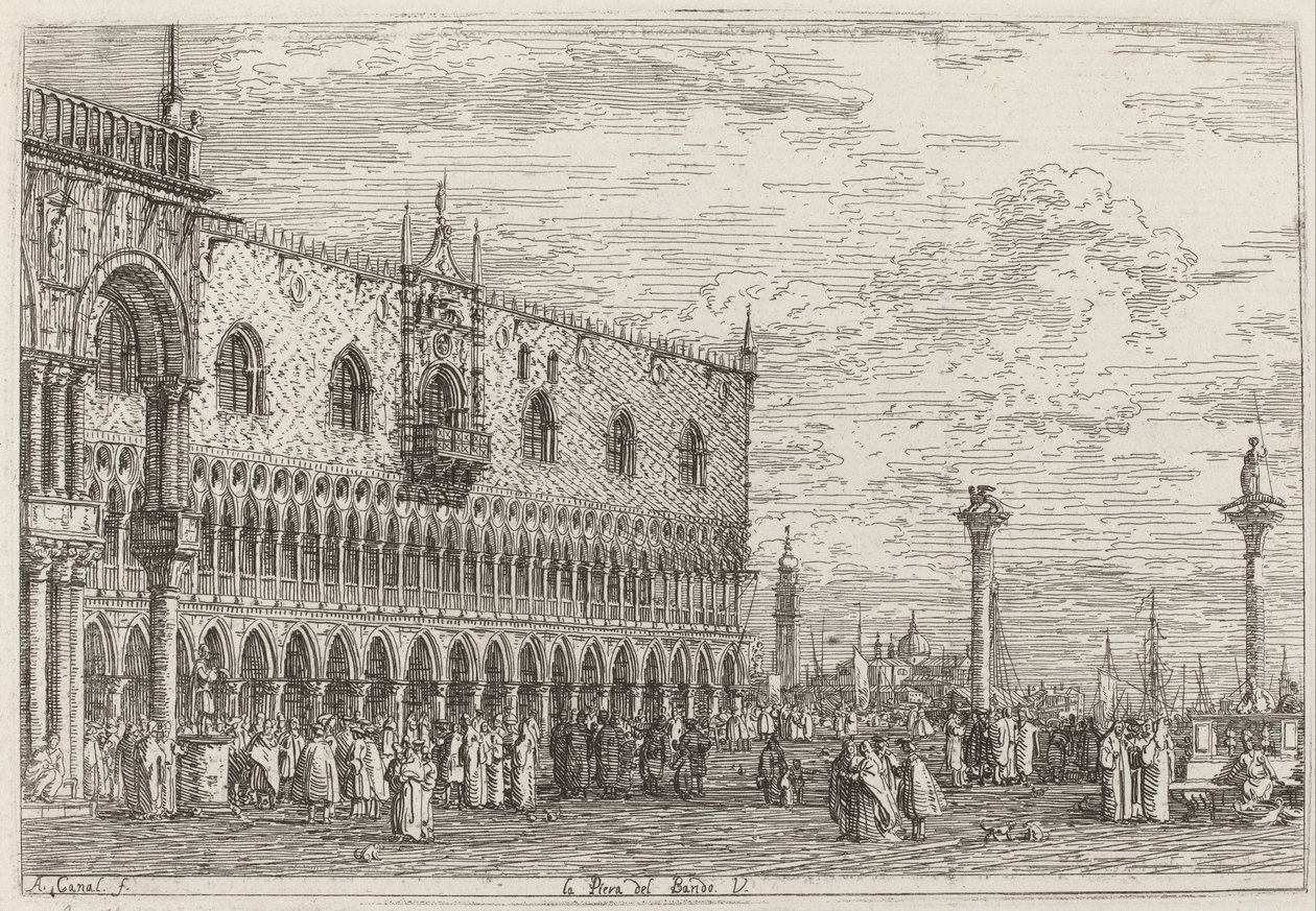 La Piera del Bando von Canaletto