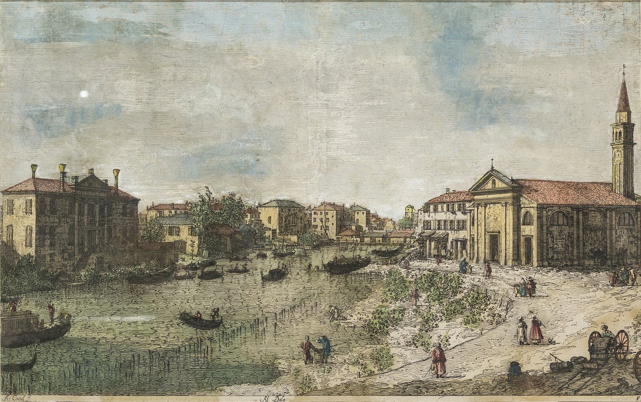 Canaletto Al Dolo koloriert von Canaletto