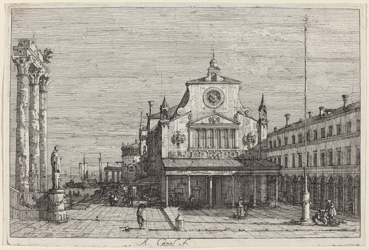 Imaginäre Ansicht von S. Giacomo di Rialto von Canaletto