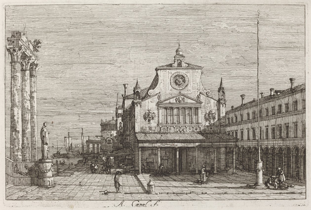 Imaginäre Ansicht von S. Giacomo di Rialto von Canaletto