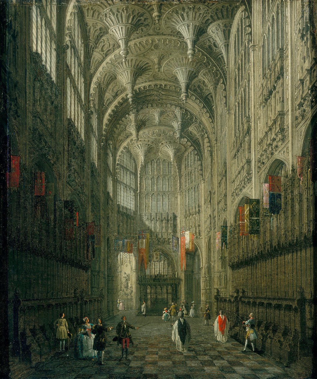 Innenansicht der Kapelle Heinrich VII. in der Westminster Abbey, ca. 1750 von Canaletto