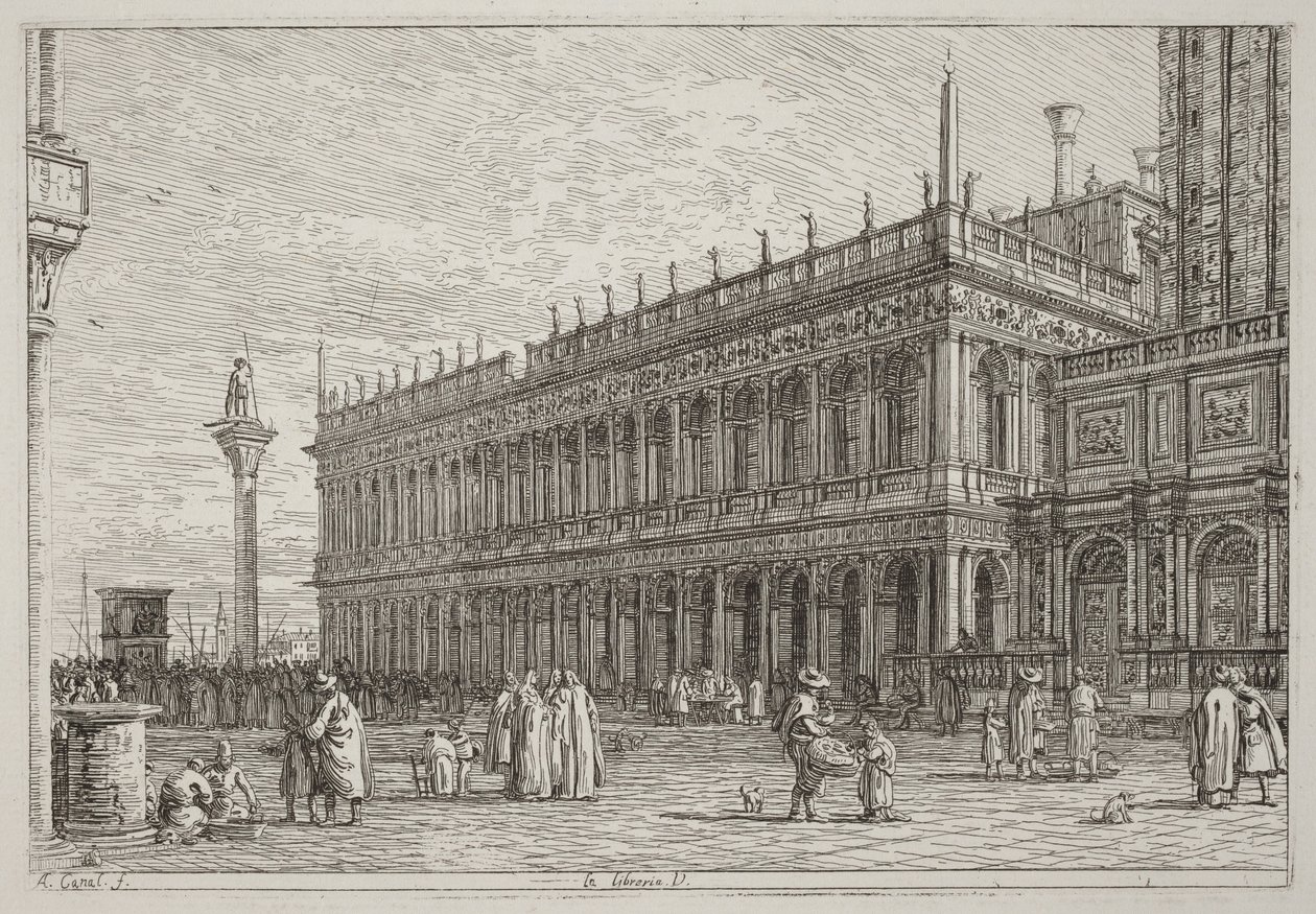 Die Bibliothek. V. [oben links] von Canaletto
