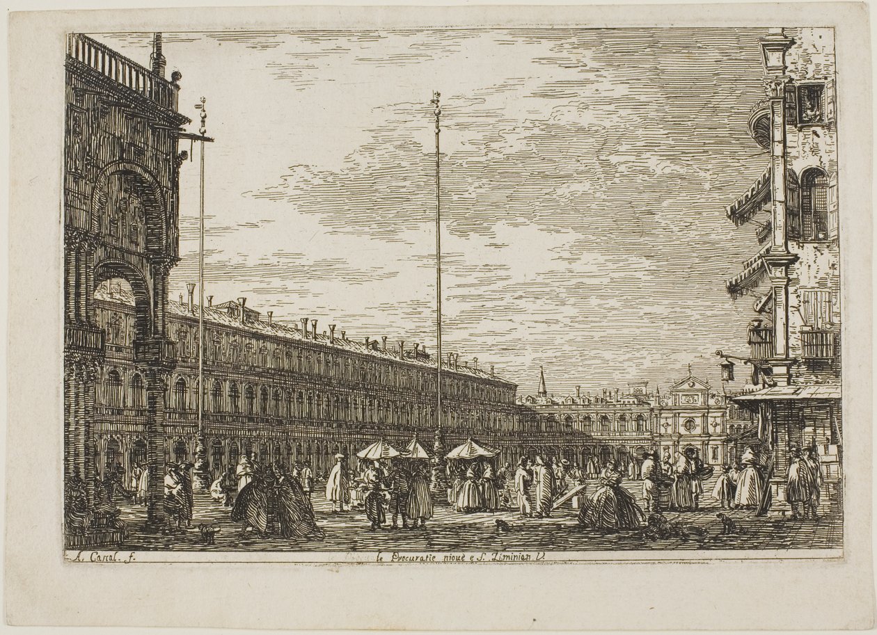 le Procuratie niove e S. Ziminian V., aus Vedute von Canaletto