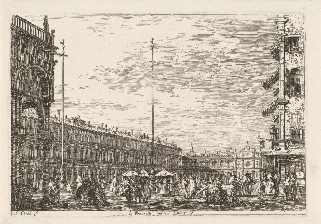Piazza San Marco (Gesichter auf bestehende und erfundene Orte) von Canaletto