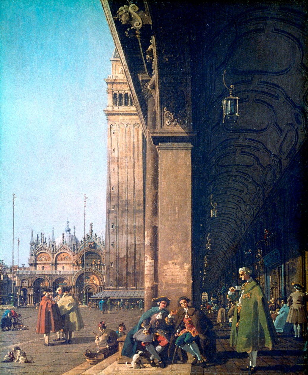 Piazza San Marco und die Kolonnade, 1756 von Giovanni Antonio Canal