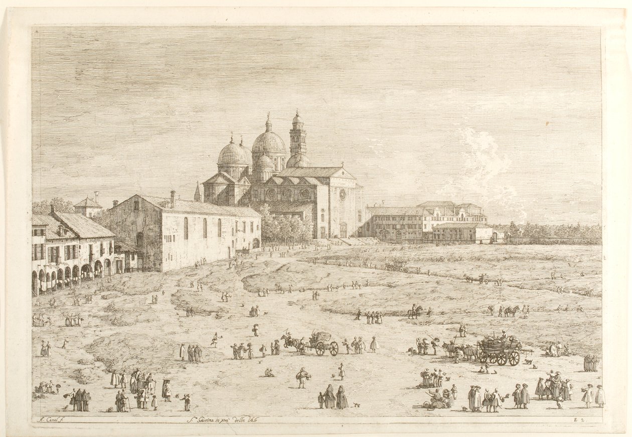 S.Giustina in Prà della Valle, aus der Serie „Ansichten“ von Canaletto