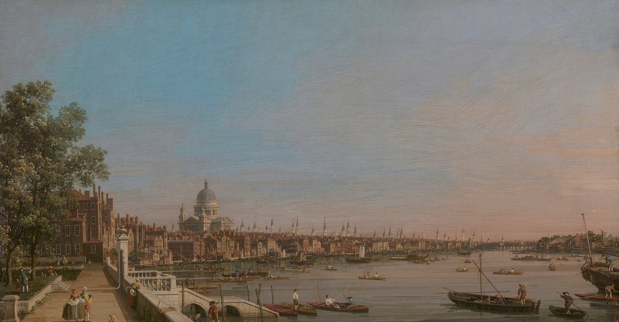 Die Stadt von der Terrasse des Somerset House aus von Canaletto