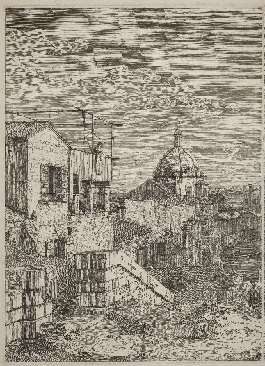 Das Haus mit der Inschrift [links] von Canaletto
