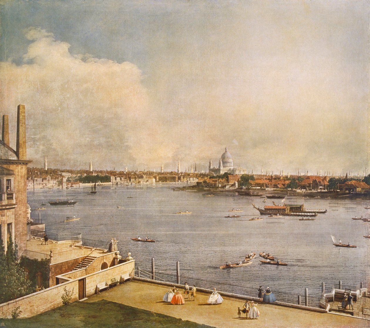 Die Themse und die Stadt London vom Richmond House, Whitehall, Westminster, ca. 1747 von Canaletto