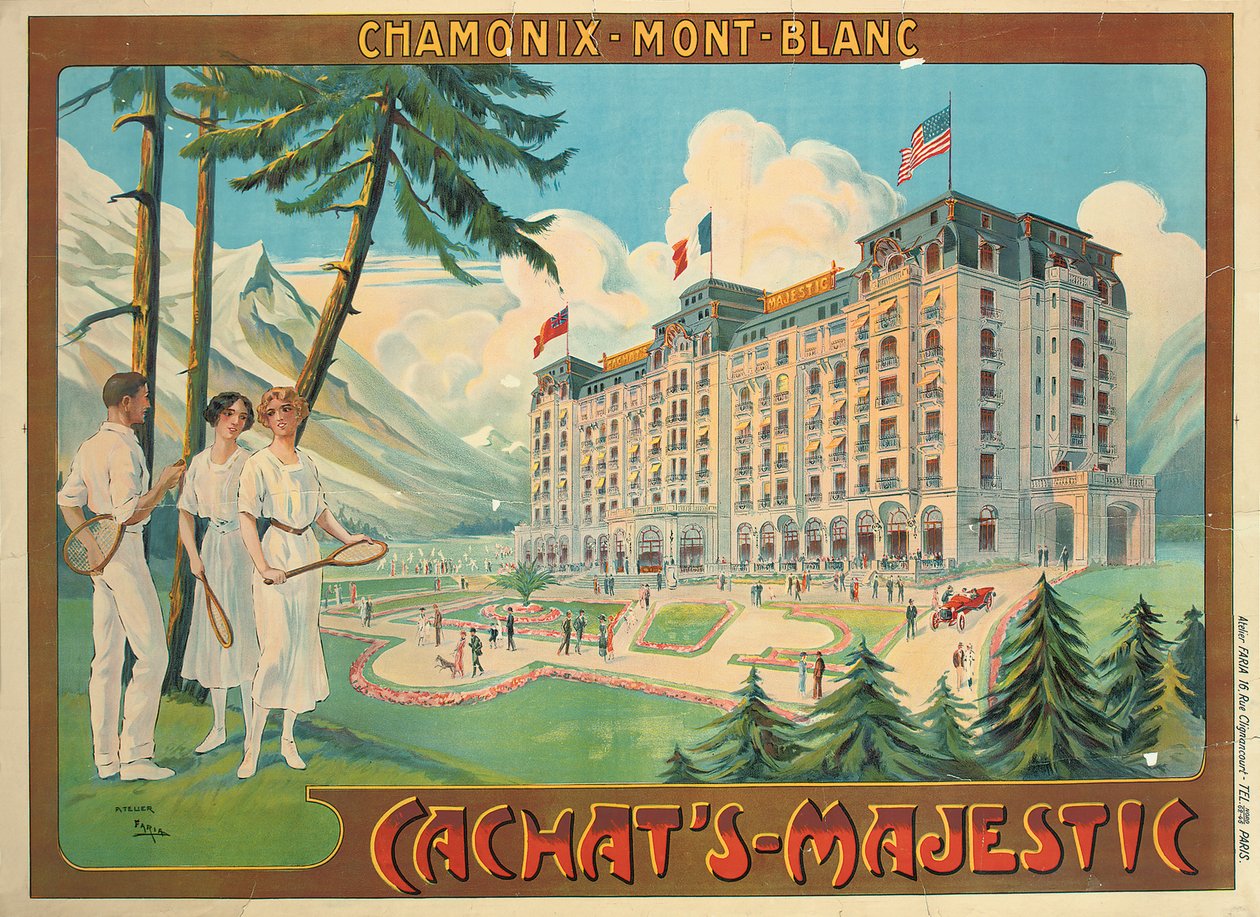 Plakatwerbung für das Hotel "Cachat