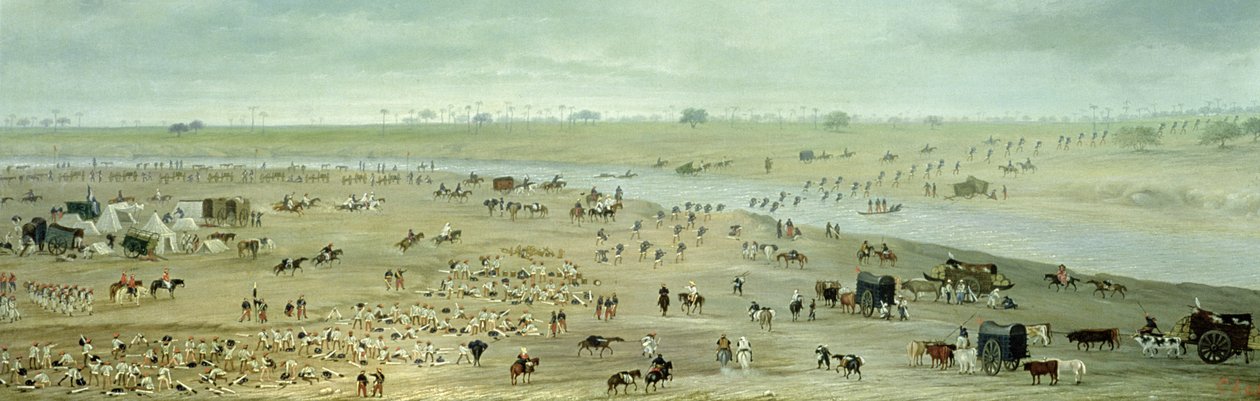 Erstes und Zweites Korps der Armee bereit zur Teilnahme an der Messe in Batei von Candido Lopez