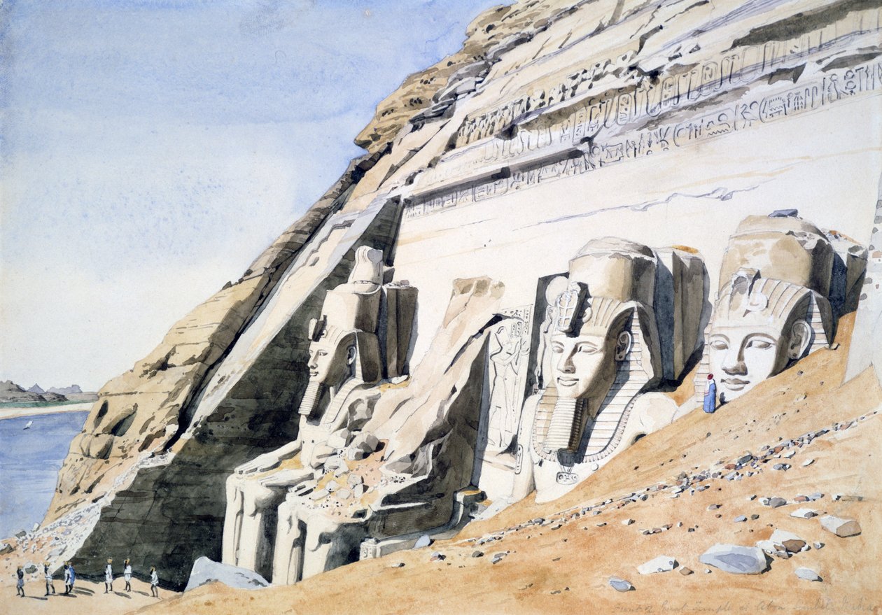 Vorderseite des Großen Tempels in Abu Simbel von Canon G. F. Weston