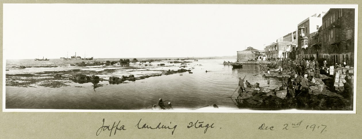 Anlegestelle von Jaffa, 2. Dezember 1917 von Capt. Arthur Rhodes
