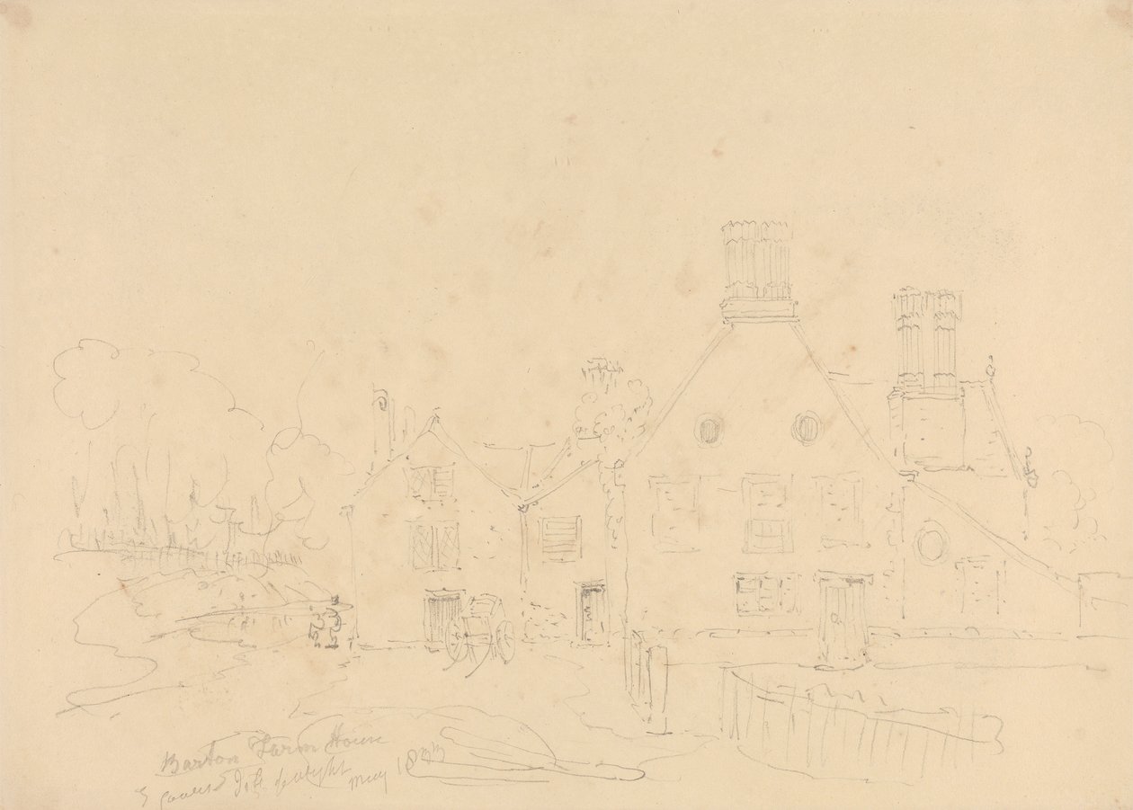 Barton Farm House, East Cowes, Isle of Wight, Mai 1833 von Capt. Thomas Hastings