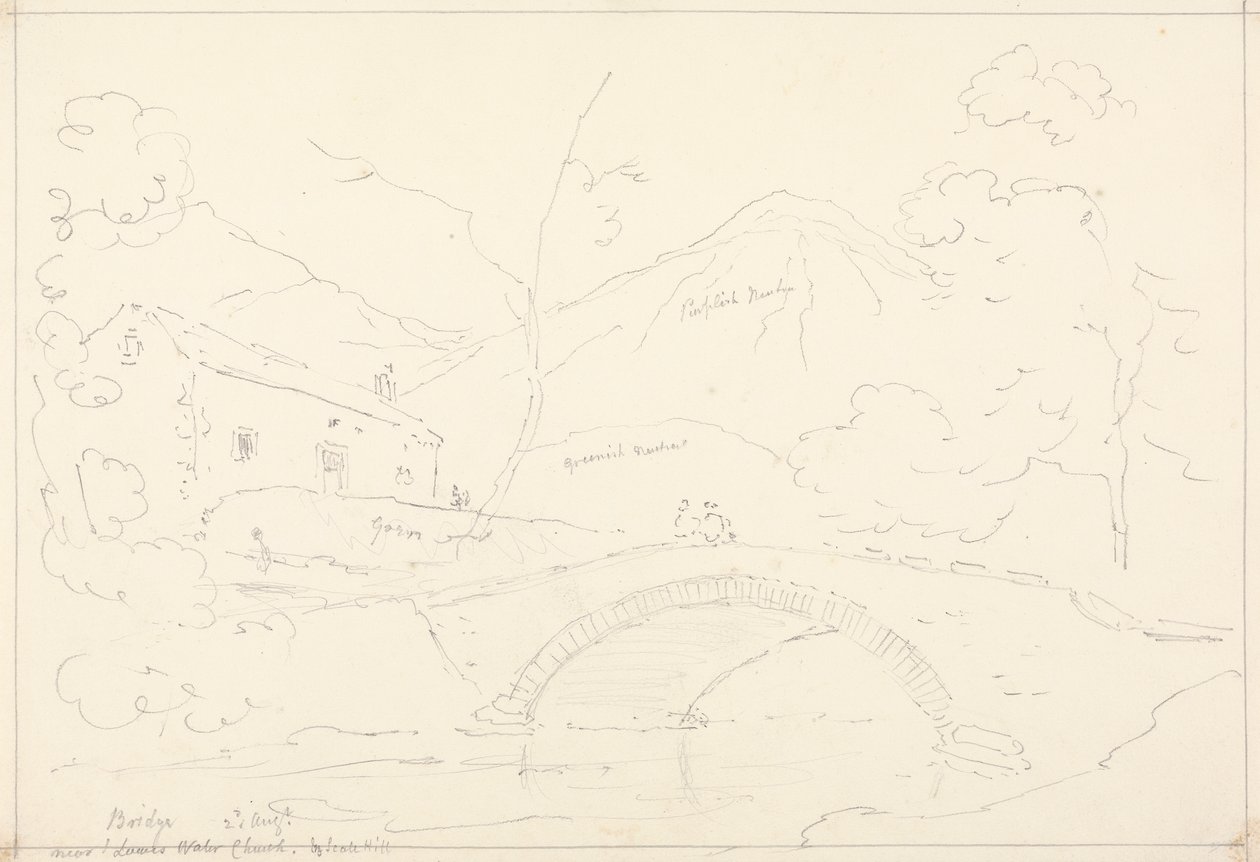 Brücke in der Nähe der Loweswater-Kirche in Scale Hill, 2. August von Capt. Thomas Hastings