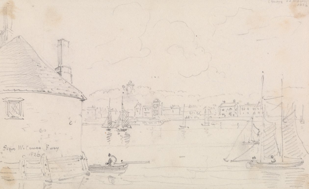Cowes, vom West Cowes Ferry, 22. März 1826 von Capt. Thomas Hastings