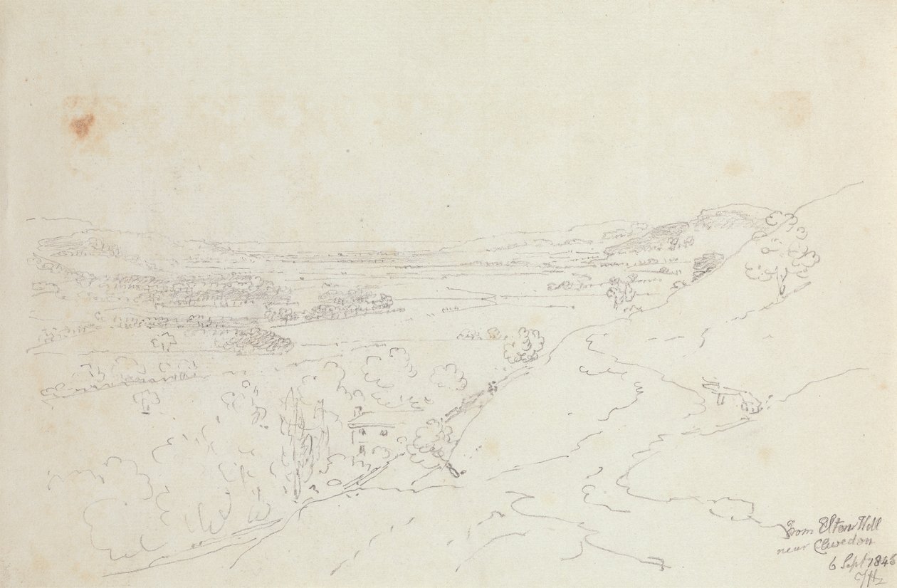 Von Elton Hill in der Nähe von Clevedon, 6. September 1845 von Capt. Thomas Hastings