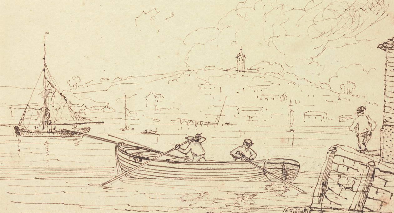 Skizze von Bootsmännern, West Cowes, 16. Februar 1826 von Capt. Thomas Hastings