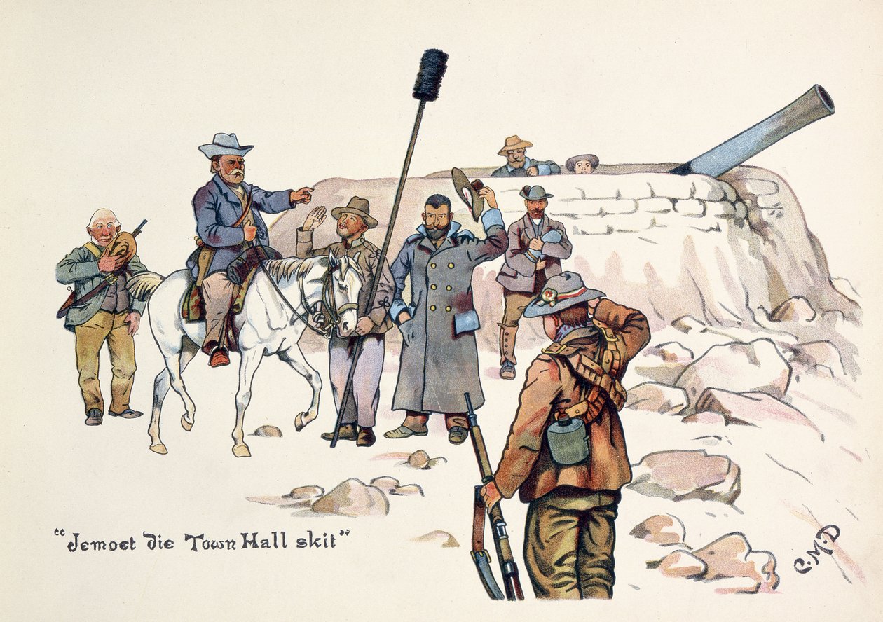 Jemoet die Town Hall Skit, aus The Leaguer of Ladysmith, 1900 von Captain Clive Dixon