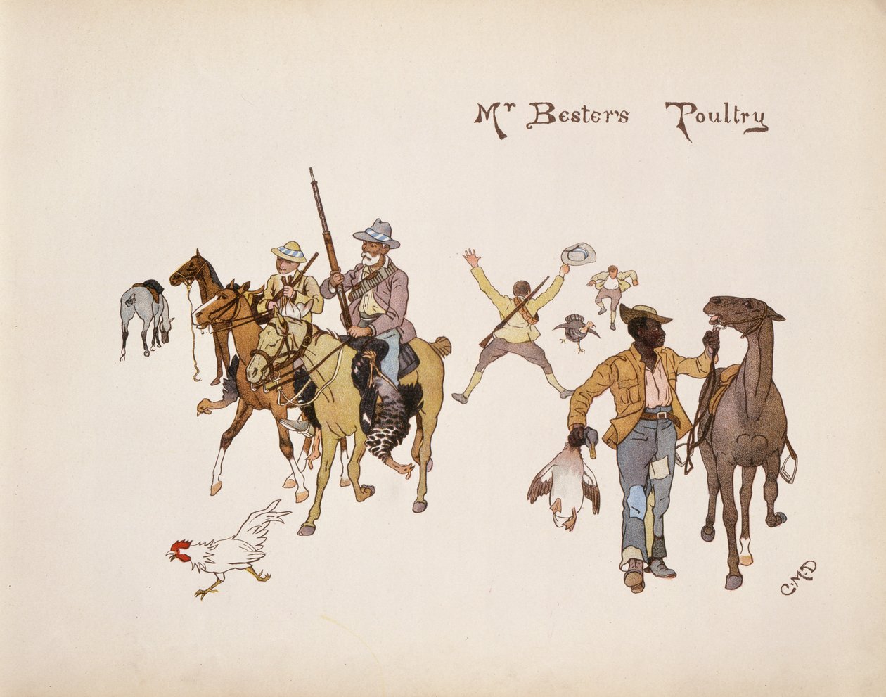 Mr. Besters Geflügel, aus The Leaguer of Ladysmith, 1900 von Captain Clive Dixon