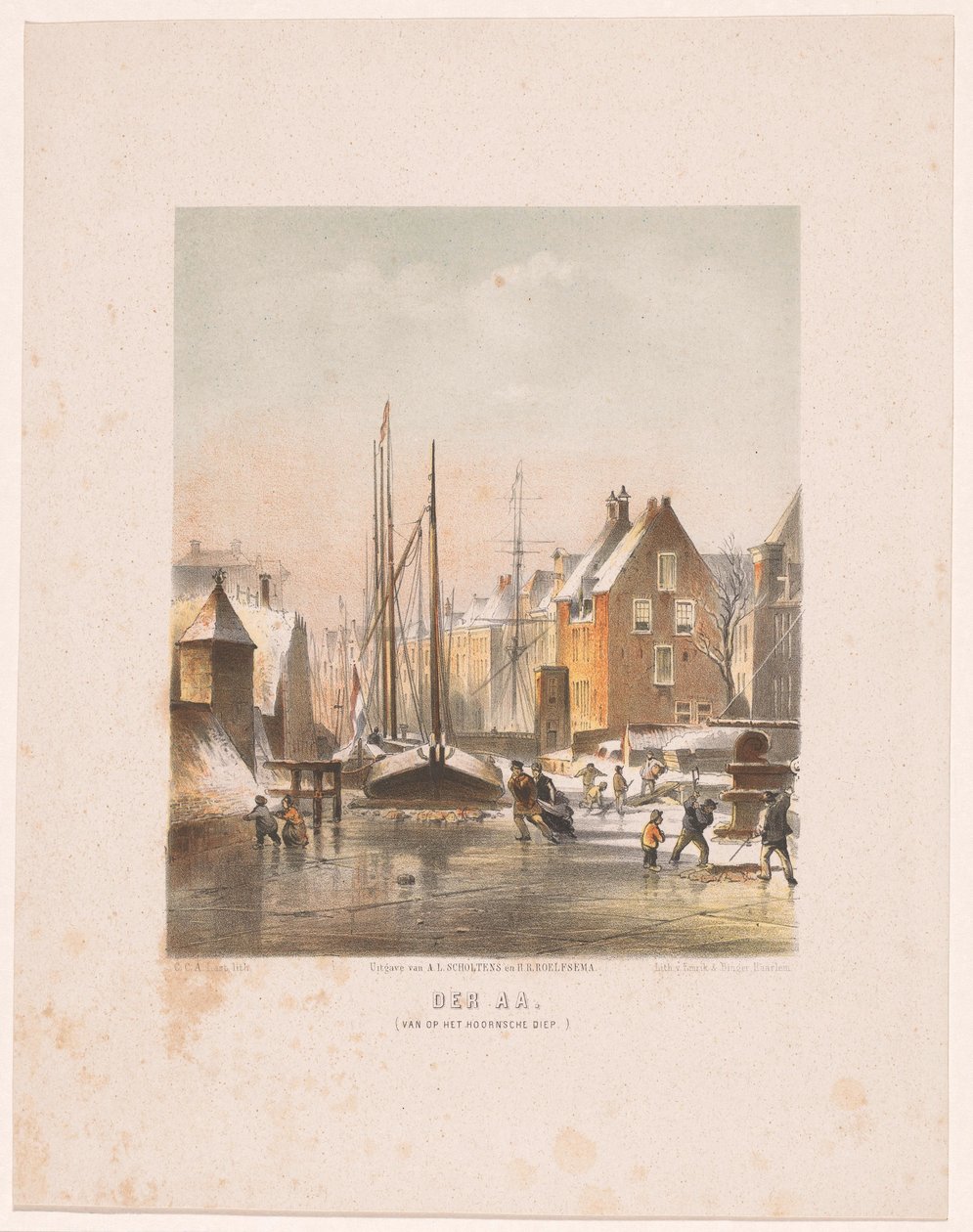 Gefrorener Kanal in Groningen von Carel Christiaan Antony Last